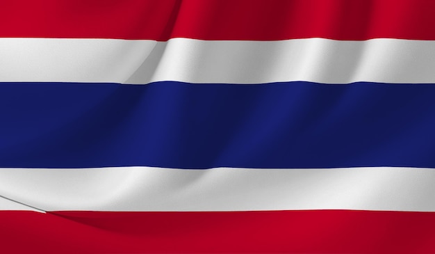 Ilustração da bandeira da THAILAND com efeito ondulado