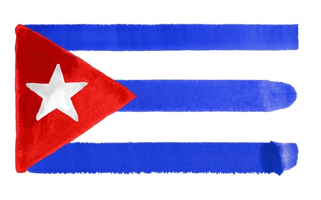 Ilustração da bandeira de Cuba