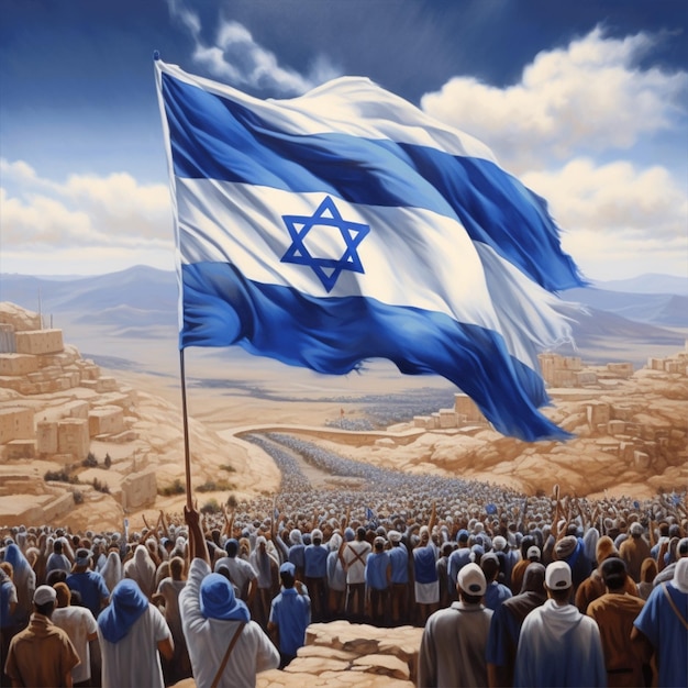 Ilustração da bandeira de Israel