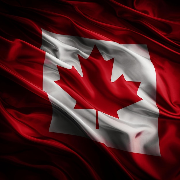 Foto ilustração da bandeira do canadá