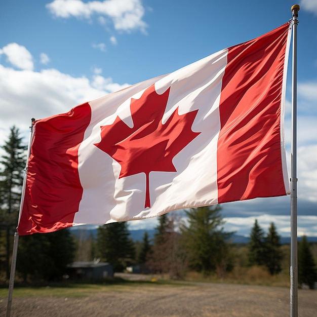 Foto ilustração da bandeira do canadá