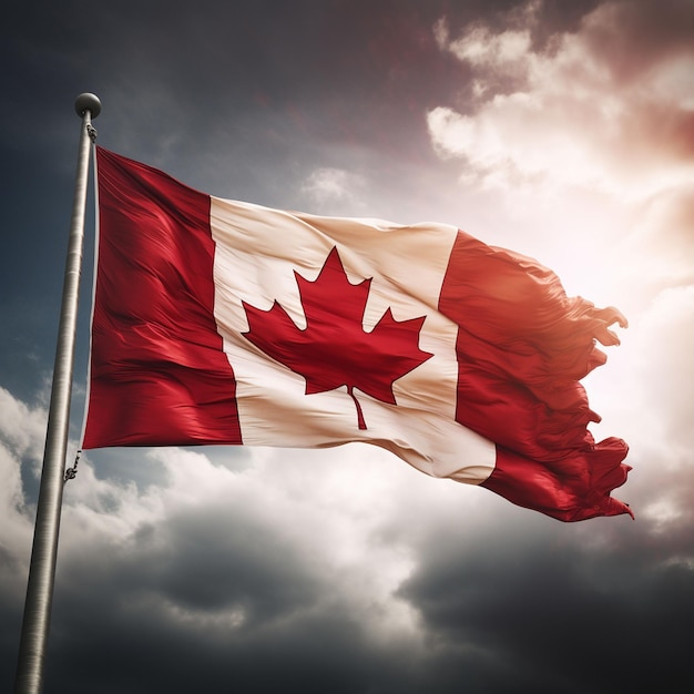 Ilustração da bandeira do Canadá