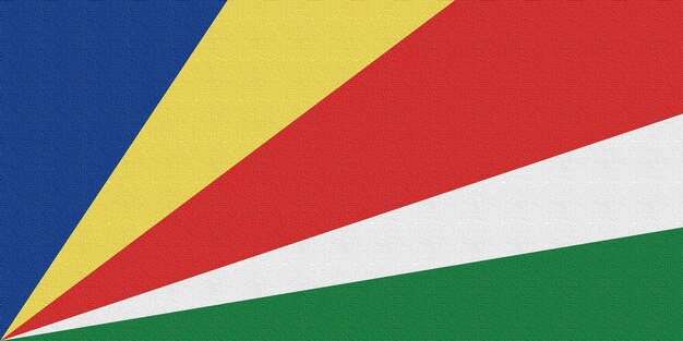 Ilustração da bandeira nacional das Seychelles