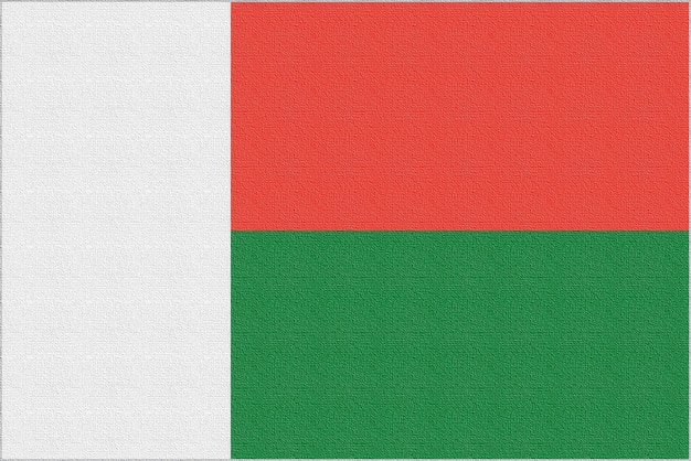 Ilustração da bandeira nacional de madagascar