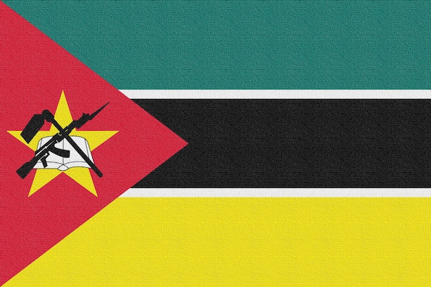 Ilustração da bandeira nacional de Moçambique
