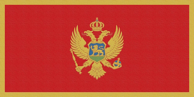 Ilustração da bandeira nacional de Montenegro