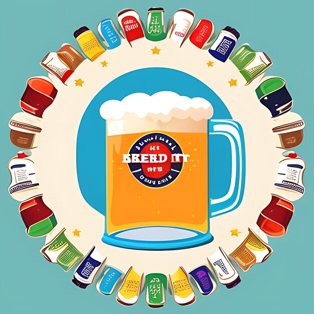 Foto ilustração da celebração do dia internacional da cerveja