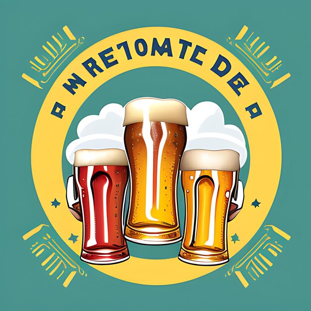 Foto ilustração da celebração do dia internacional da cerveja