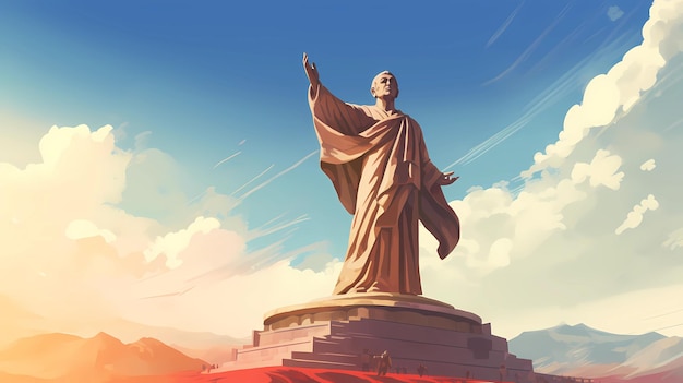 Ilustração da Estátua da Unidade