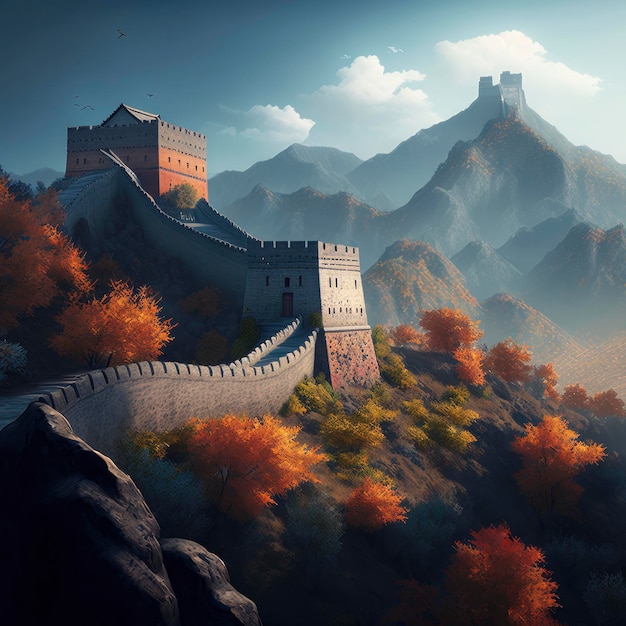 Ilustração da Grande Muralha da China