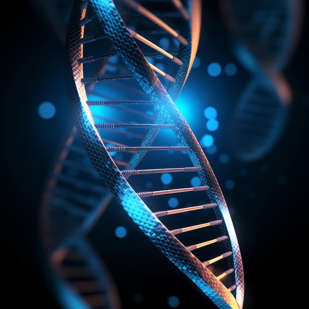 Foto ilustração da hélice do dna ai generativexa