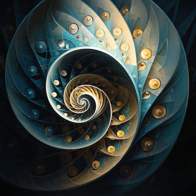 Foto ilustração da lança fibonacci