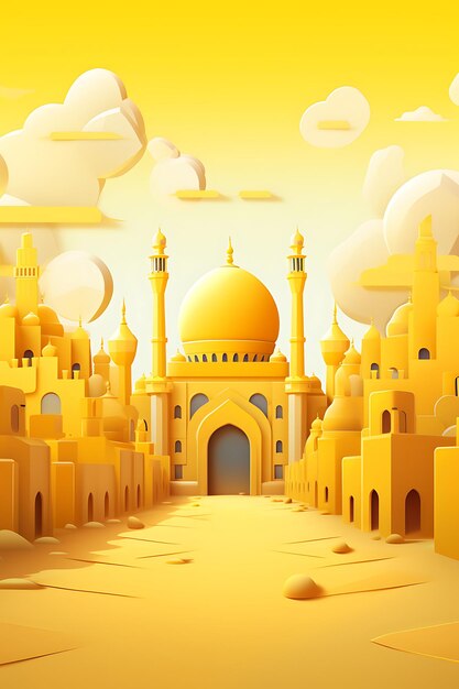ilustração da mesquita amarela