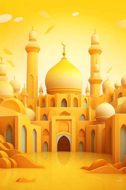 ilustração da mesquita amarela