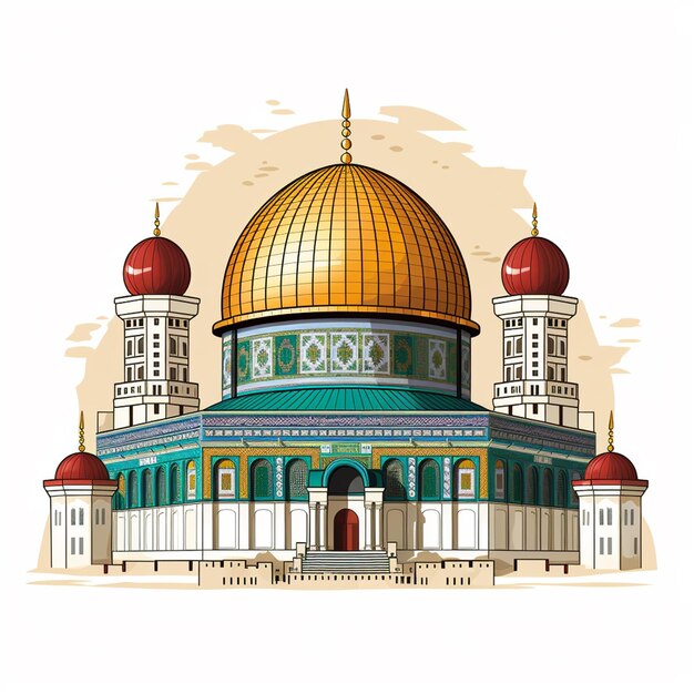 ilustração da Mesquita de Al Aqsa