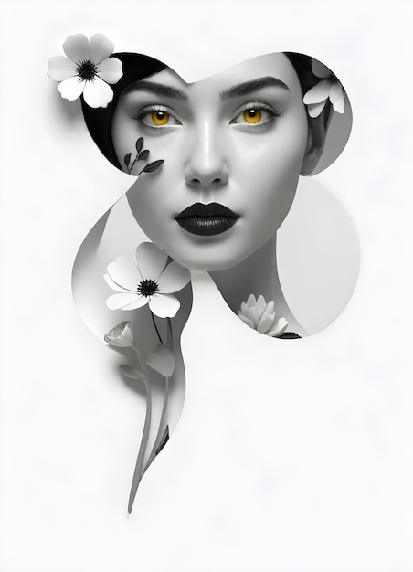 Ilustração da mulher flor