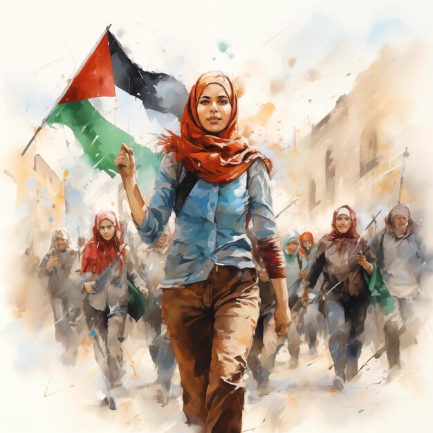 Foto ilustração da palestina livre