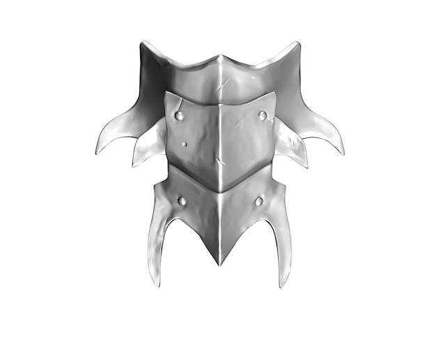 Ilustração da renderização 3D da armadura isolada