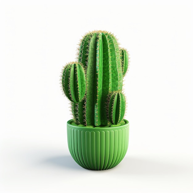 ilustração da renderização Cactus3D de um cacto apresentado em 3D