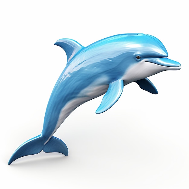 ilustração da renderização Dolphin3D de um golfinho brincalhão conhecido por