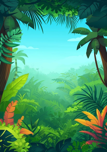 Ilustração da selva de fundo