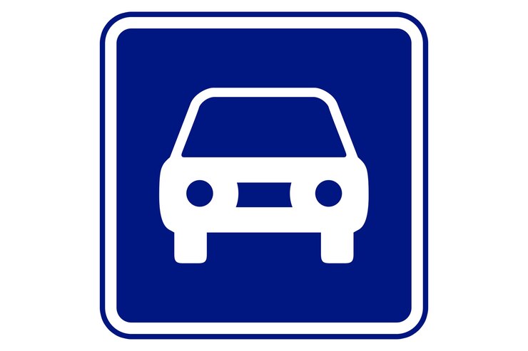 Ilustração da zona veicular sobre fundo azul.