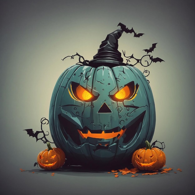 Foto ilustração de abóbora do dia de halloween