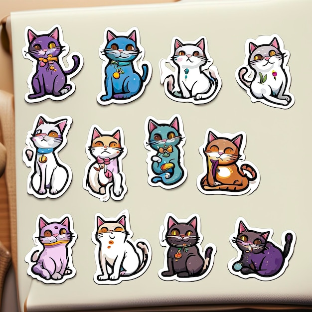 Ilustração de adesivo de gato