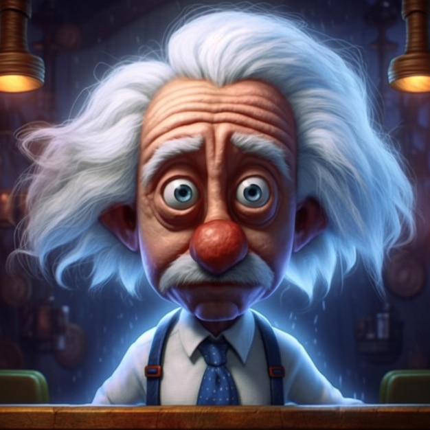 Foto ilustração de albert einstein