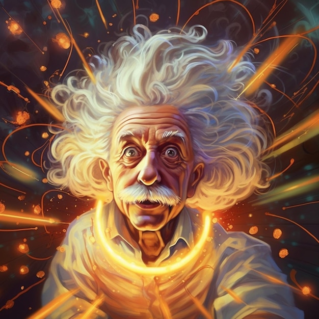 Ilustração de Albert Einstein