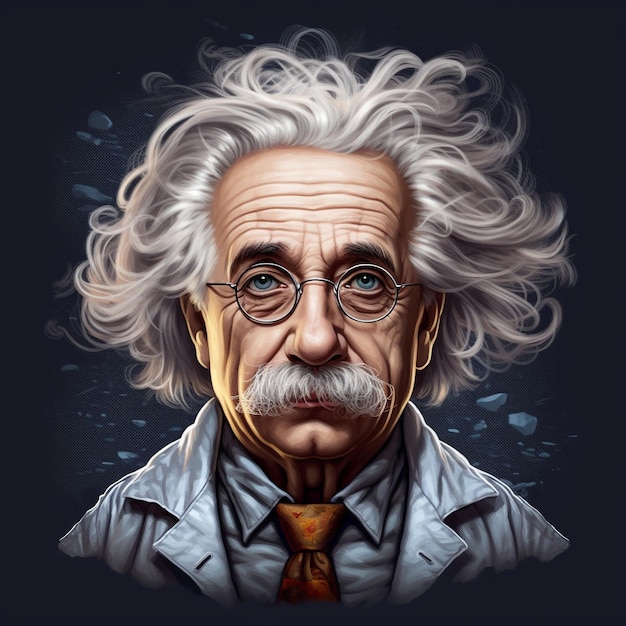 Ilustração de Albert Einstein