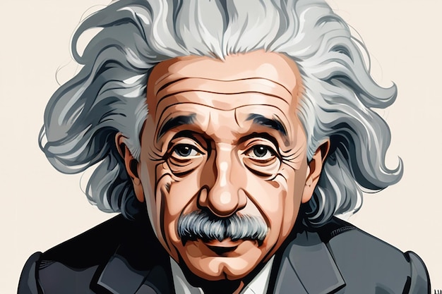 Ilustração de Albert Einstein