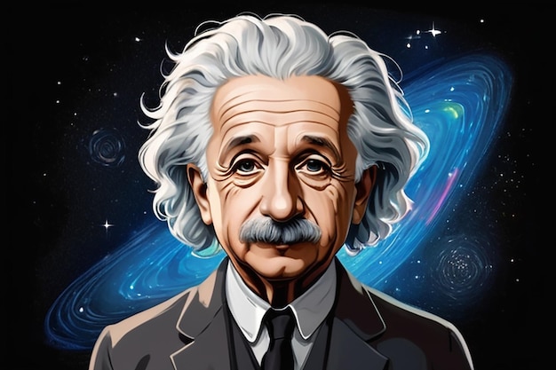 Ilustração de Albert Einstein