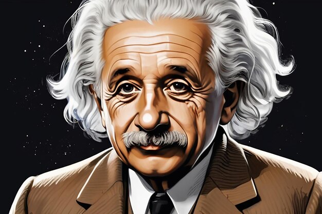 Ilustração de Albert Einstein