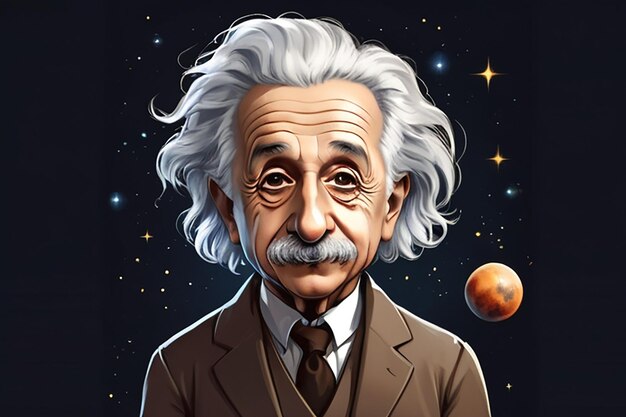 Foto ilustração de albert einstein