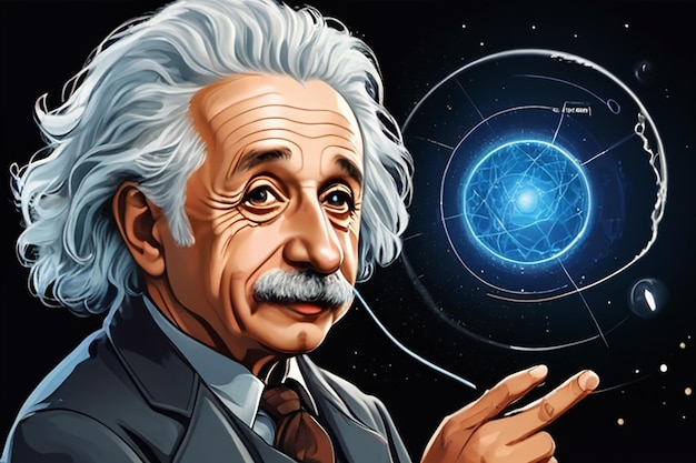 Foto ilustração de albert einstein