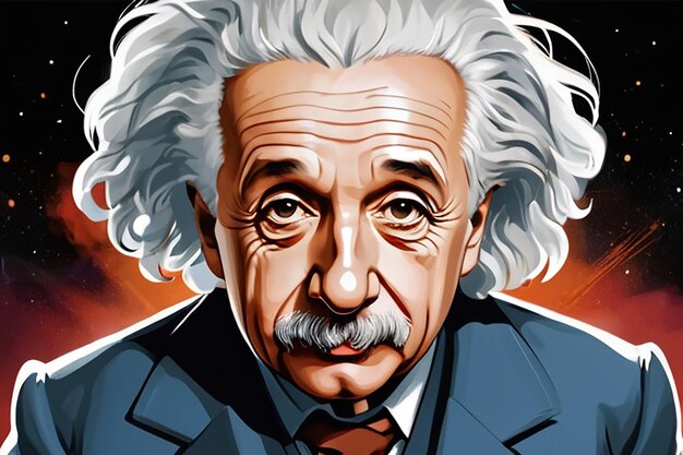 Ilustração de Albert Einstein