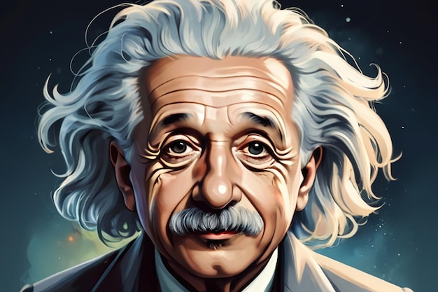 Ilustração de Albert Einstein