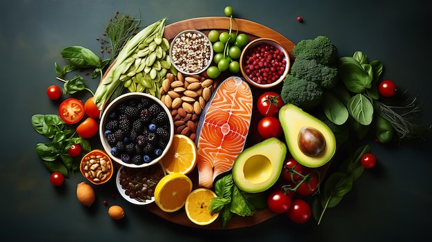 Foto ilustração de alimentos saudáveis