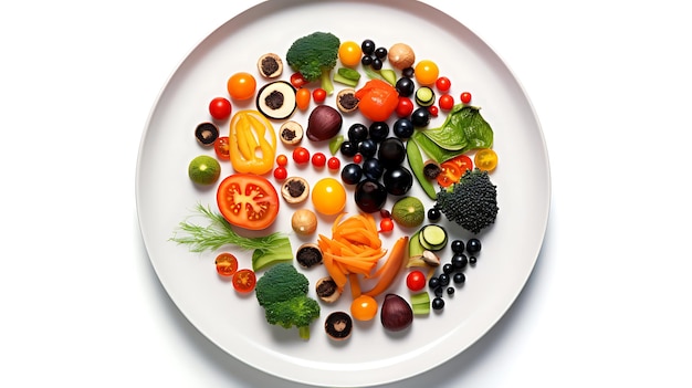 ilustração de alimentos saudáveis