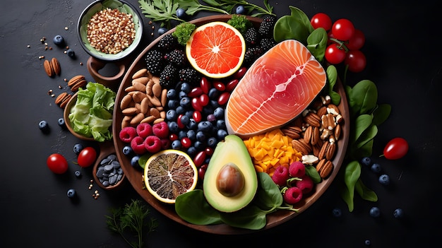 Foto ilustração de alimentos saudáveis