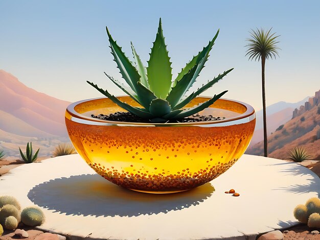 Ilustração de aloe vera