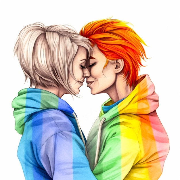 Foto ilustração de amor lgbtq