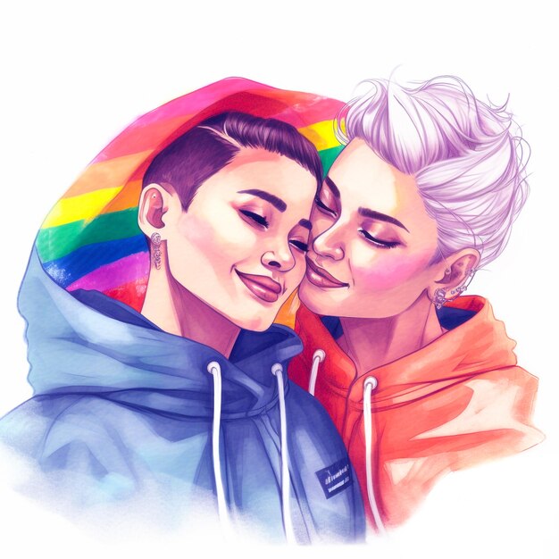 Foto ilustração de amor lgbtq