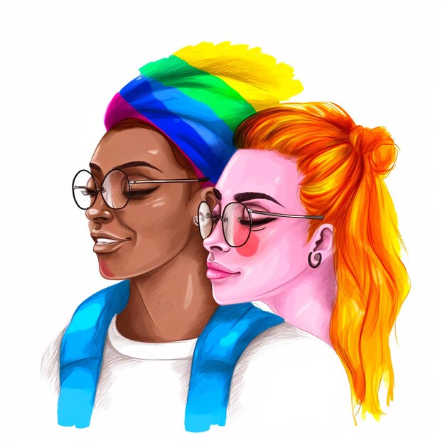 ilustração de amor LGBTQ