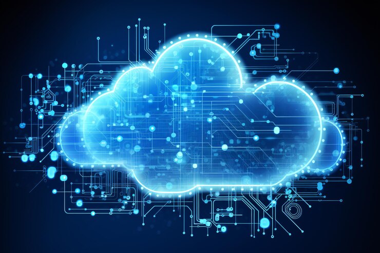 Foto ilustração de análise de big data de segurança cibernética do sistema de segurança de dados digitais em nuvem