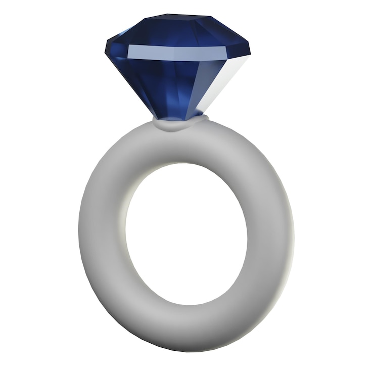 Foto ilustração de anel de diamante 3d