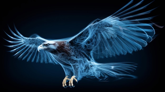 ilustração de arte de águia de raio x