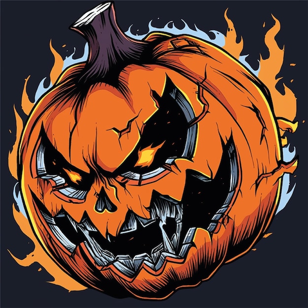 ilustração de arte de camiseta gráfica de halloween