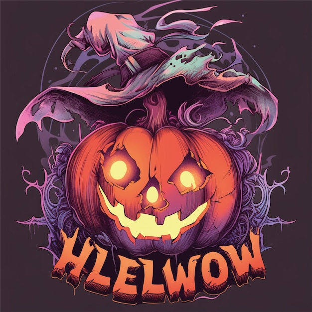 ilustração de arte de camiseta gráfica de halloween